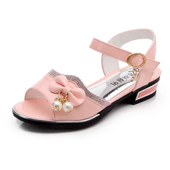 

Girl's Sandals Summer Children Sandals Princess's Shoes Cute Kids Soft Leather Girls Casual Shoes Footwear Toddler Girl Sandals