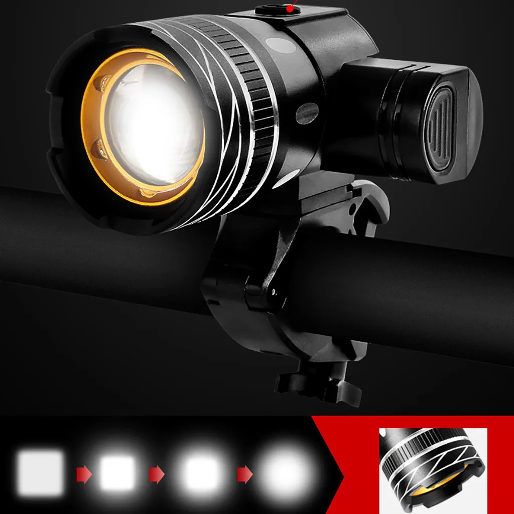 T6 Headlights Bicycle Light Headlight Night Ride Flashlight Riding Accessories USB Charging Cycling Light Equipment 1000 Lumens