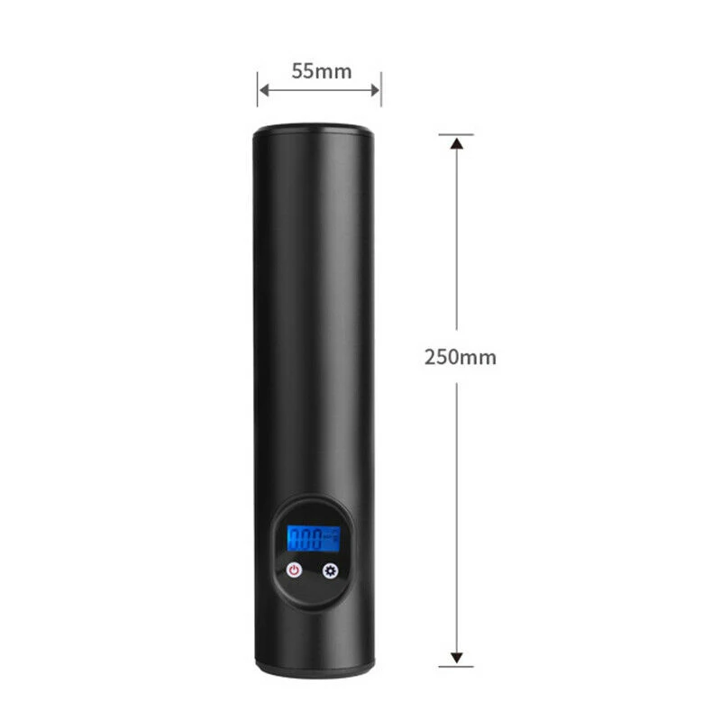 Black Portable Mini Wireless Air Pump Electric Car Toy Bicycle Tire Inflator Support Digital Display Air Pump for Car Bicycles