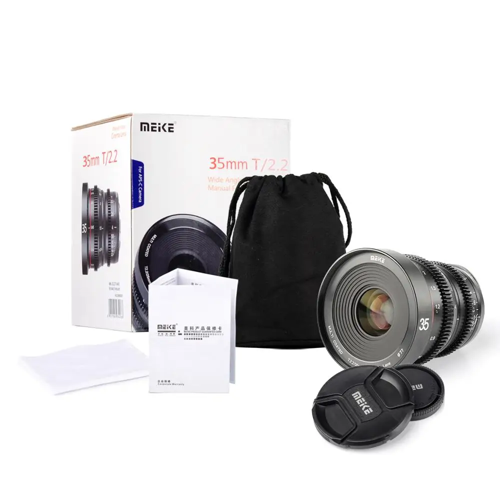 Meike 35 мм T2.2 ручная фокусировка портретный объектив Cine для fuji x-крепление/для Olympus Panasonic M4/3 крепление GH5 G7 G9 GX7 G6 GX9 APS-C
