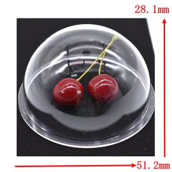 HinMade 2 inch clear color CCTV dome glass high light transmission anti-aging Camera Dome Cover PC material indoor and outdoor