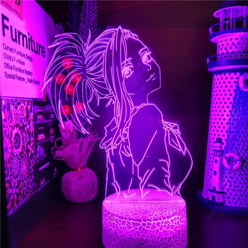 Лампа светодиодная Моя геройская Академия ночник 3D YAOYOROZU MOMO в стиле аниме лампа