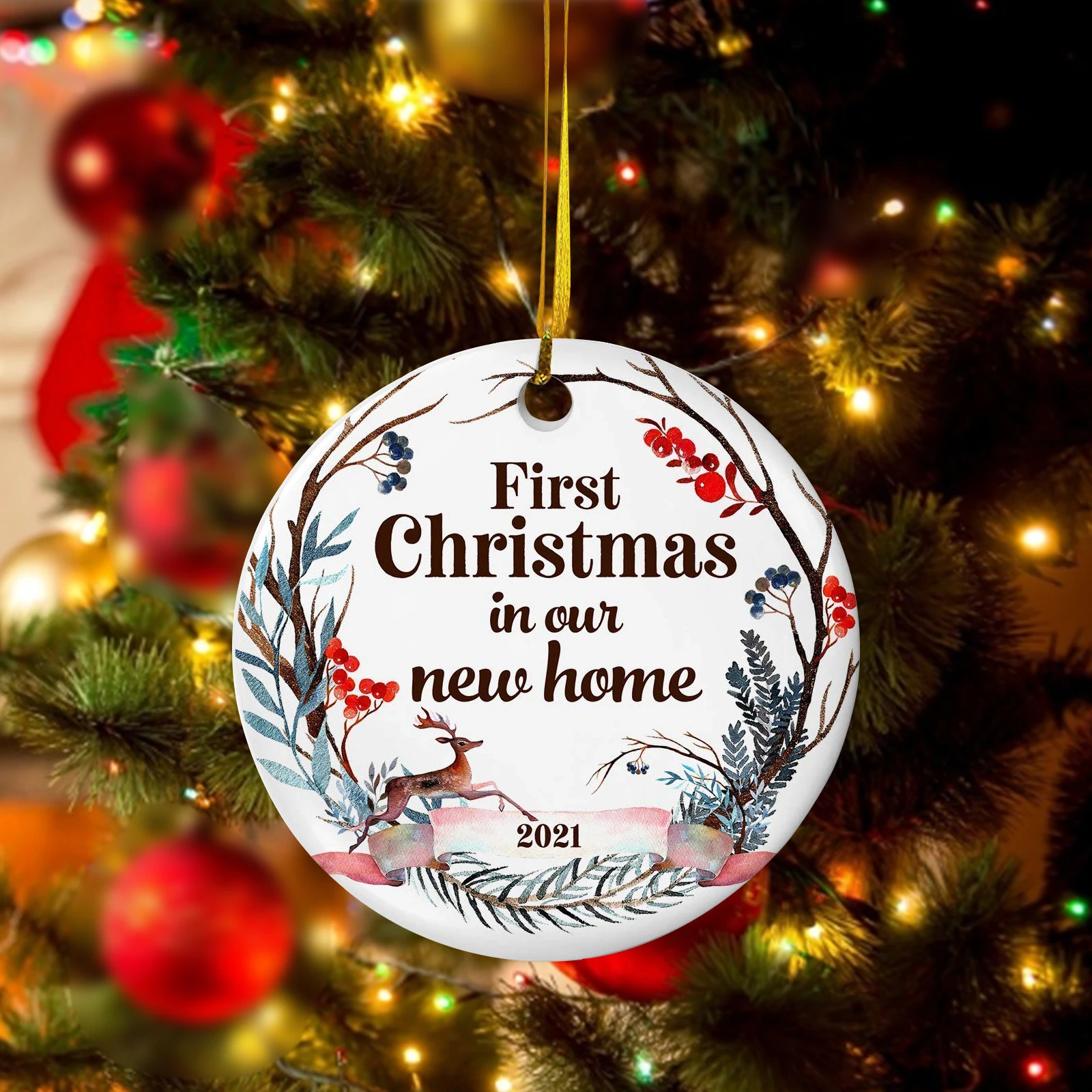 2022 First Christmas Ornament New Home Christmas Ornament ,First Christmas In Our New Home Ornament 2022,Family  Christmas Ornaments,2022Christmas Ornamen Gift|Wind Chimes & Hanging  Decorations| - Aliexpress