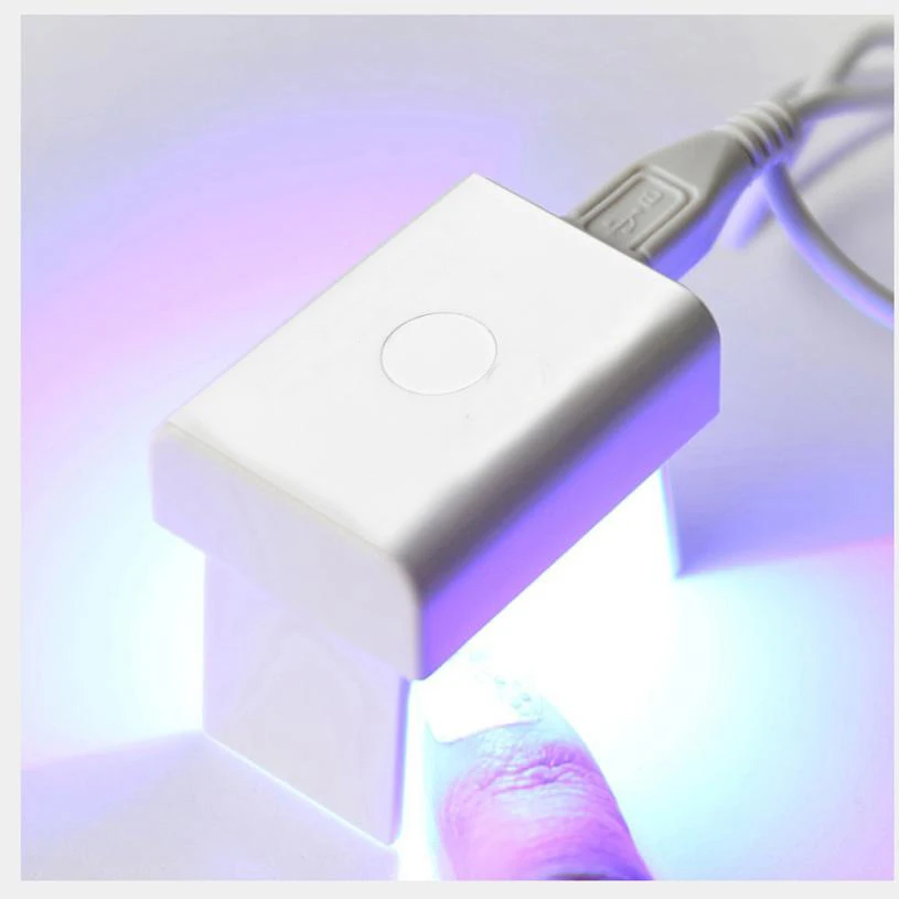 Мини лампа для ногтей USB портативная гель лака с таймером светильник машинка