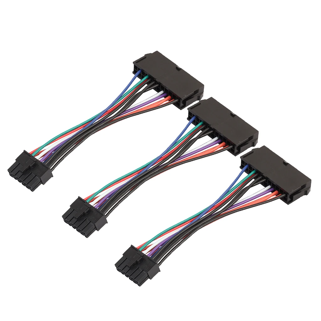 3Pcs 24 Pin ATX Female to 12 Pin Male Power Supply Cable Extender for Acer