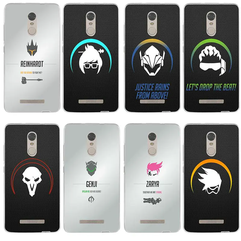 Soft Phone Cases TPU Silicon for Xiaomi Redmi Note 3 3S 4 4A 4X 5 5A 6A 7 Y3 Go Pro Plus Shell Overwatchs OW Character Art |