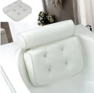 

3D Mesh Spa Non-Slip Cushioned Bath Tub Spa Pillow Bathtub Head Rest Pillow With Suction Cups For Neck And Back Bathroom Supply