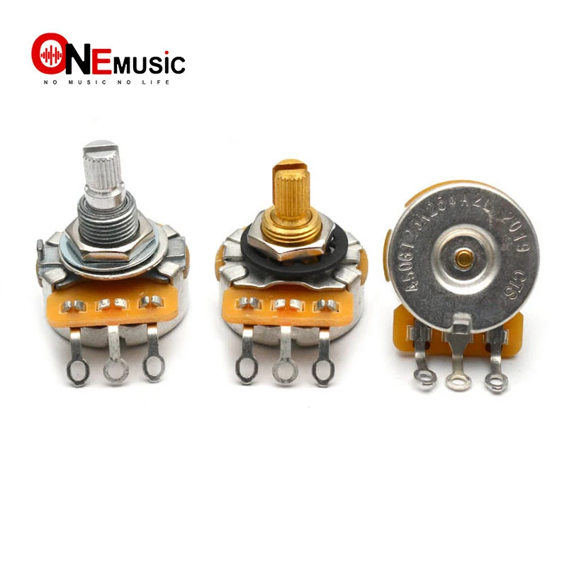 4pcs 250k/500k Brass/aluminum Shaft Volume Tone Potentiometers Cts Pots