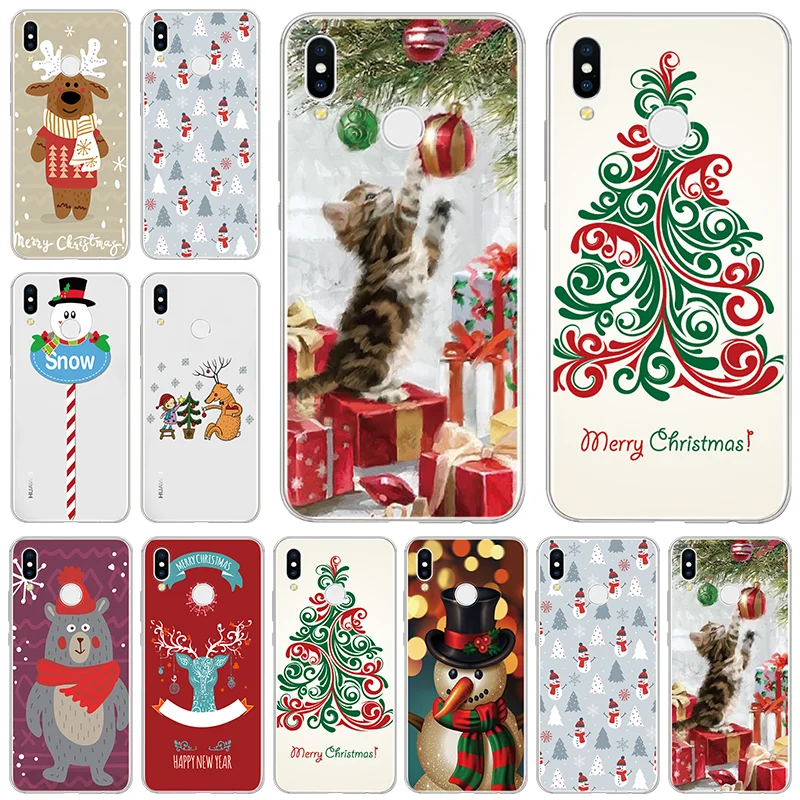 

Winter New Case For Huawei Honor 9X 8X 6X 7X 7S 7C 7A 10i 20i 9 10 20 Lite Pro Play 8A View 20 10 Cover Soft TPU Merry Christmas