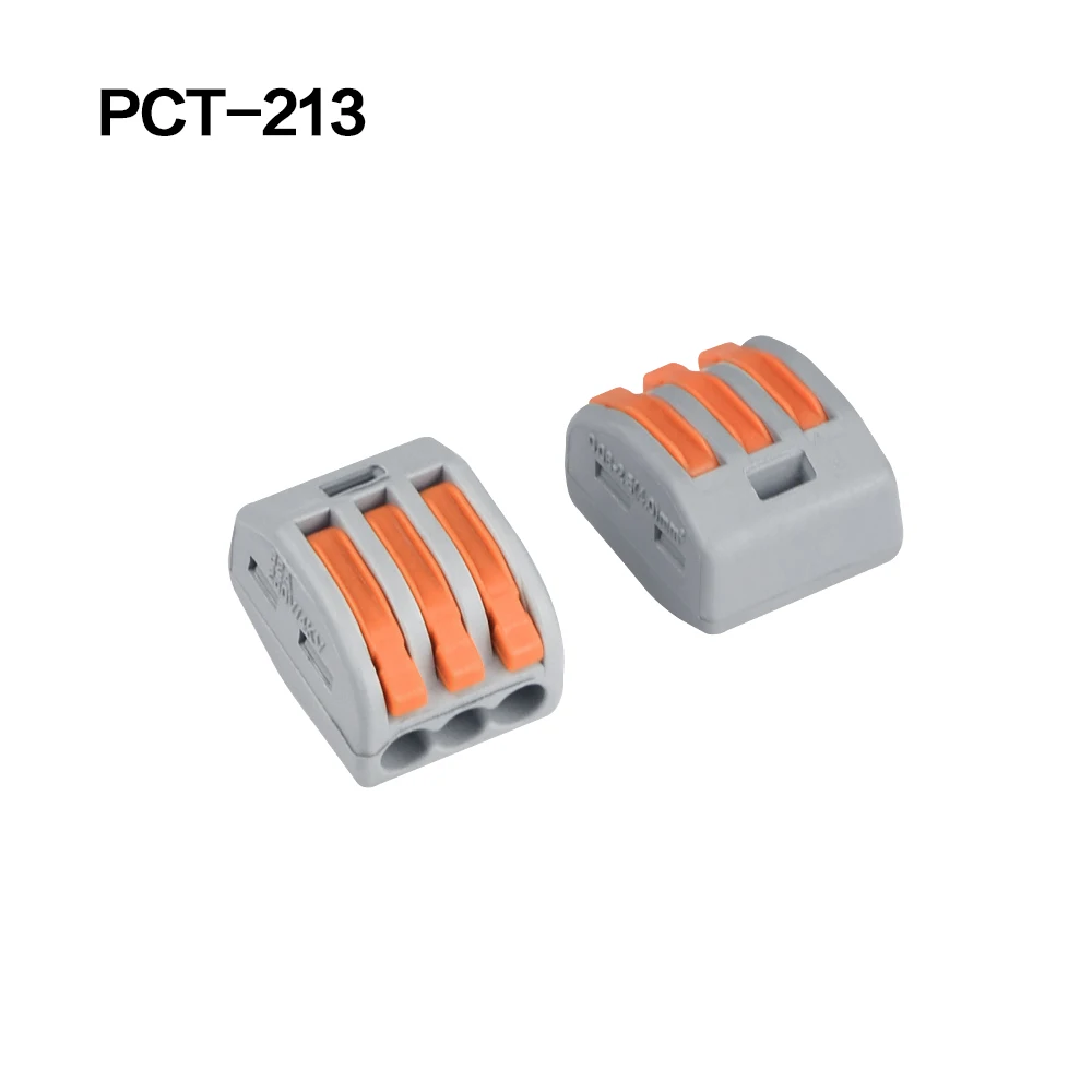 PCT-213 10 шт. универсальные клеммы блок подключаемый электрический разъем провода 222-412 413 414 415 418 SPL-2 3 типа разъем кабеля проводки - Цвет: PCT-213