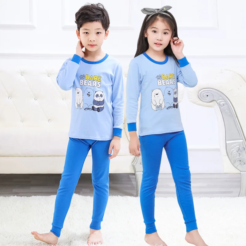 Пижамы для девочек г., осенне-зимний комплект детской одежды для сна с длинными рукавами, хлопковый Пижамный костюм пижамный комплект для мальчиков, детская одежда - Цвет: Y-13