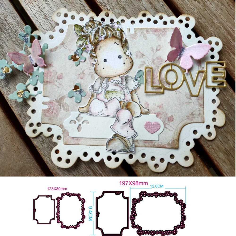 Lace Dies Cutting Diy Photo Frame Card Decor Frame Cutting Die Lace
