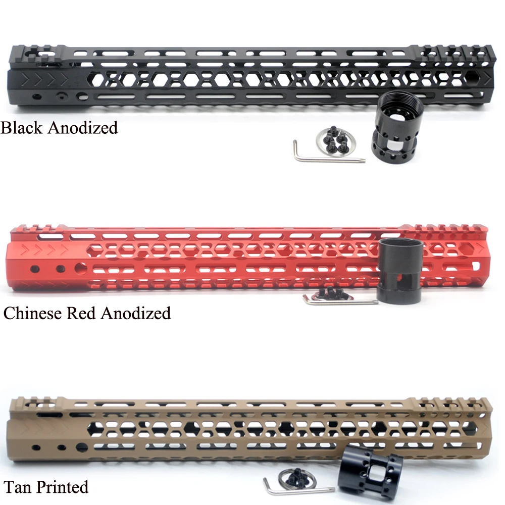 Aplus 15 дюймов M-lok Handguard Rail Сверхлегкий крепление системы Пикатинни плавающий Fit. 223/5. 56/AR-15 Дизайн_ черный/красный/коричневый