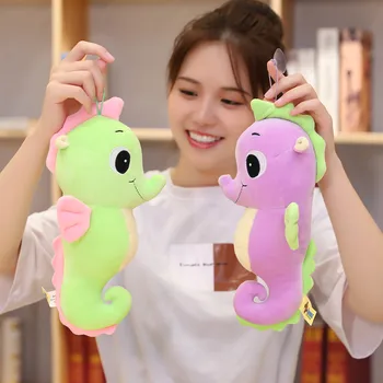 

1pc 30-125cm Soft Colorful Seahorse Stuffed Toy Sea Horse See Animals Peluche Pillow Baby Kids Children Toy for Birthday Gift
