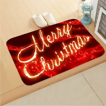 

UK Merry Christmas Door Mat Home Decor Floor Carpet Outdoor Rugs Room Non Slip