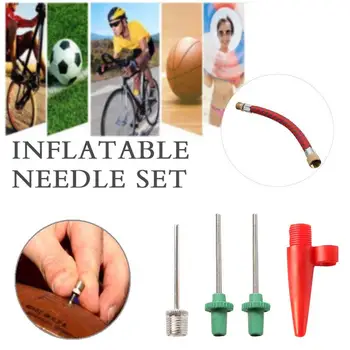 

Air Needle Inflating Valve Connector High Pressure Pump Tool Stainless Steel Red Travel Football Inflating Needle Valve