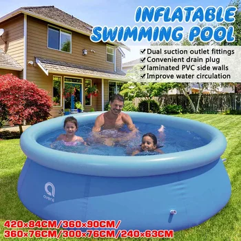 

Round Large Family Swimming Pool Inflatable Paddling Pool Heightening Thickened Family Play Pool For Children Adult