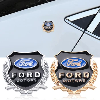 

2Pcs Car-Styling 3D Metal Emblem Auto window sticker For Ford Fiesta Mondeo Fusion Explorer Escape Shelby Edge Ecosport Kuga