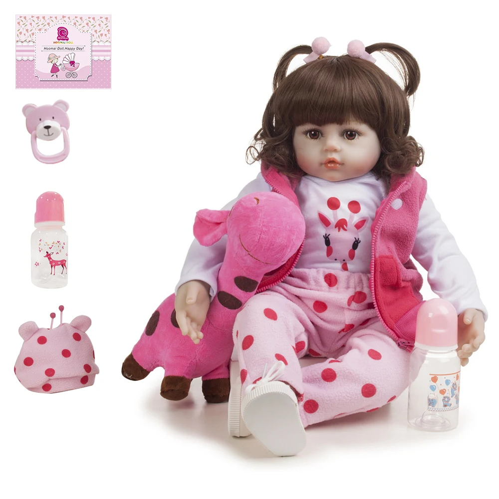 

48cm Boneca Reborn Silicone Reborn Baby Dolls Com Corpo De Silicone Menina Baby Dolls Kids Birthday Christmas Gift