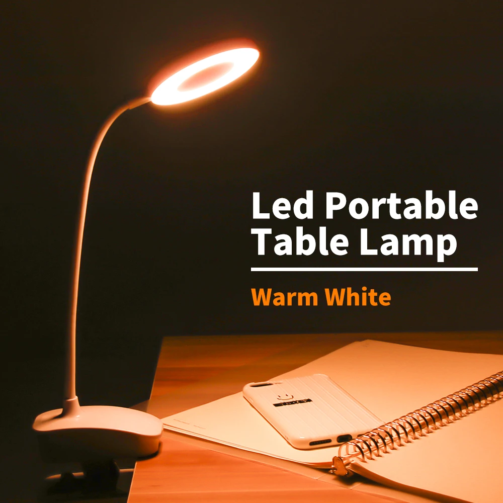 

LED Desk Lamp 3 Colors Touch Dimming Study Light USB Reading Table Lampy LED Portable Night Light 1200mAh Battery Rechargeable