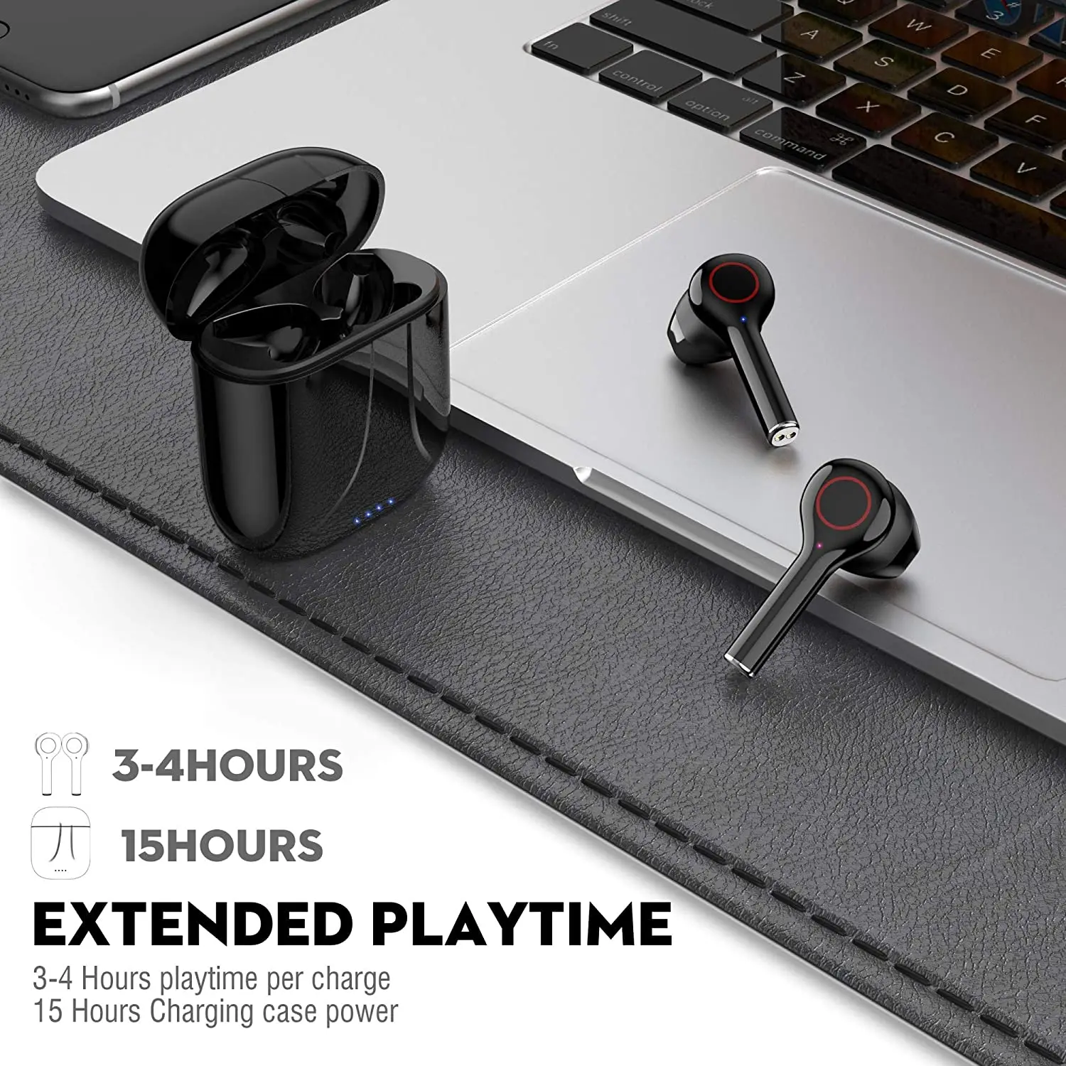 TWS Bluetooth 5 0 Earphones with Microphone Touch Control Wireless Headphone Headset Sports Waterproof Music Earbuds For Phone