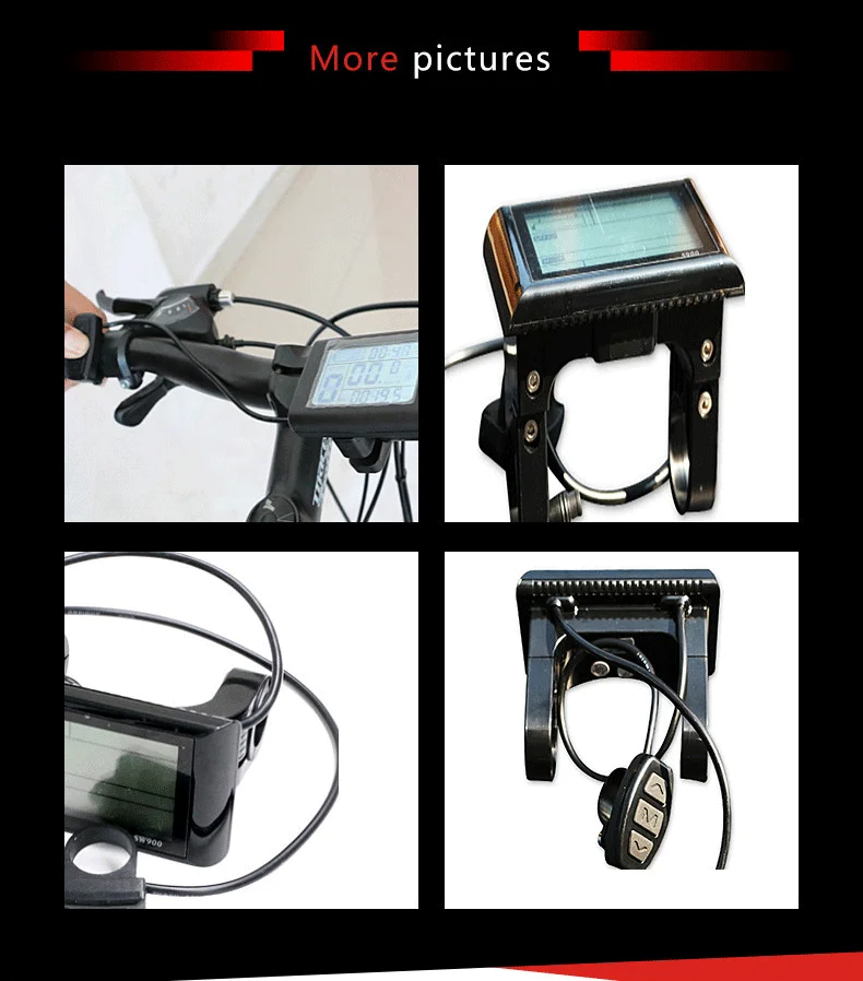 48V lcd большой экран велосипедный компьютер с водонепроницаемым проводом спидометр для велосипеда 1000W Мощный электровелосипед на толстых покрышках комплект