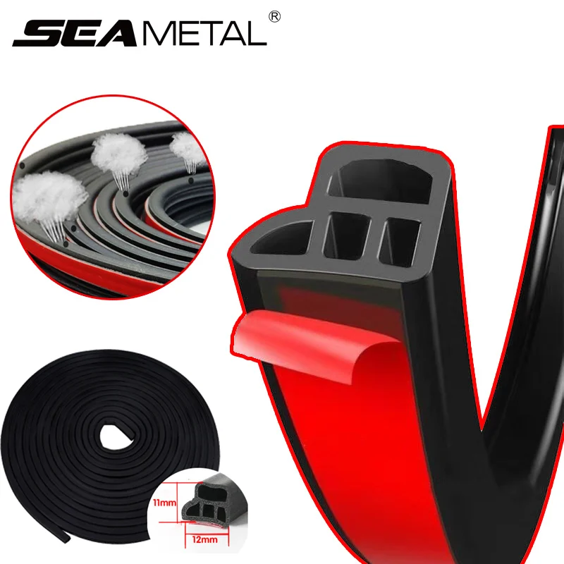 

5Meters Car Door Protector Seal Strip Sound Insulation Auto Door Rubber Sealing Strips Bumper Protector Car Decoration Sticker