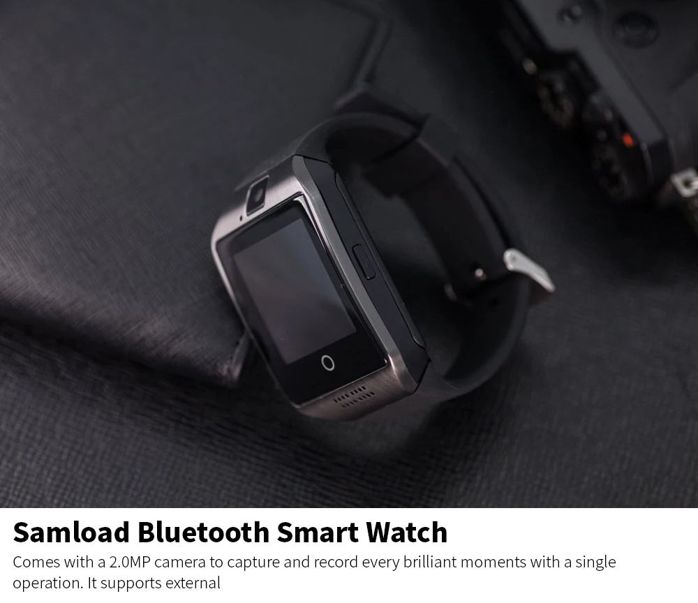 Q18 Смарт-часы с камерой Bluetooth Smartwatch SIM TF слот для карты фитнес-трекер спортивные часы для Android