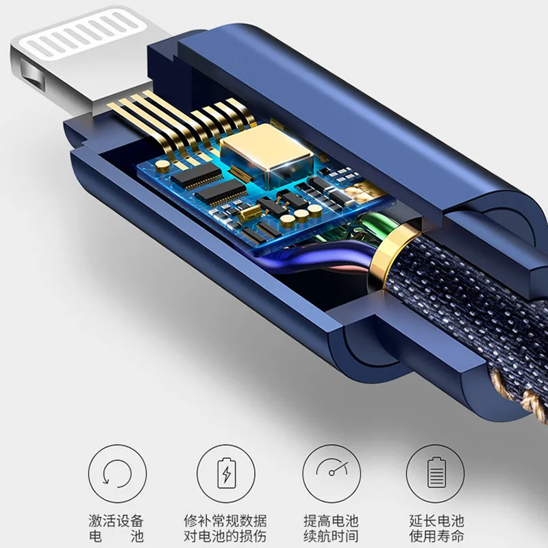 Cafele, USB кабель, 1 метр, нейлон, одинарный разъем, провод для передачи данных для IPhone X, Xs, Max, 8 Plus, 7, 6 S, 5S, Ipad, Mini, зарядное устройство для мобильного телефона, USB шнур