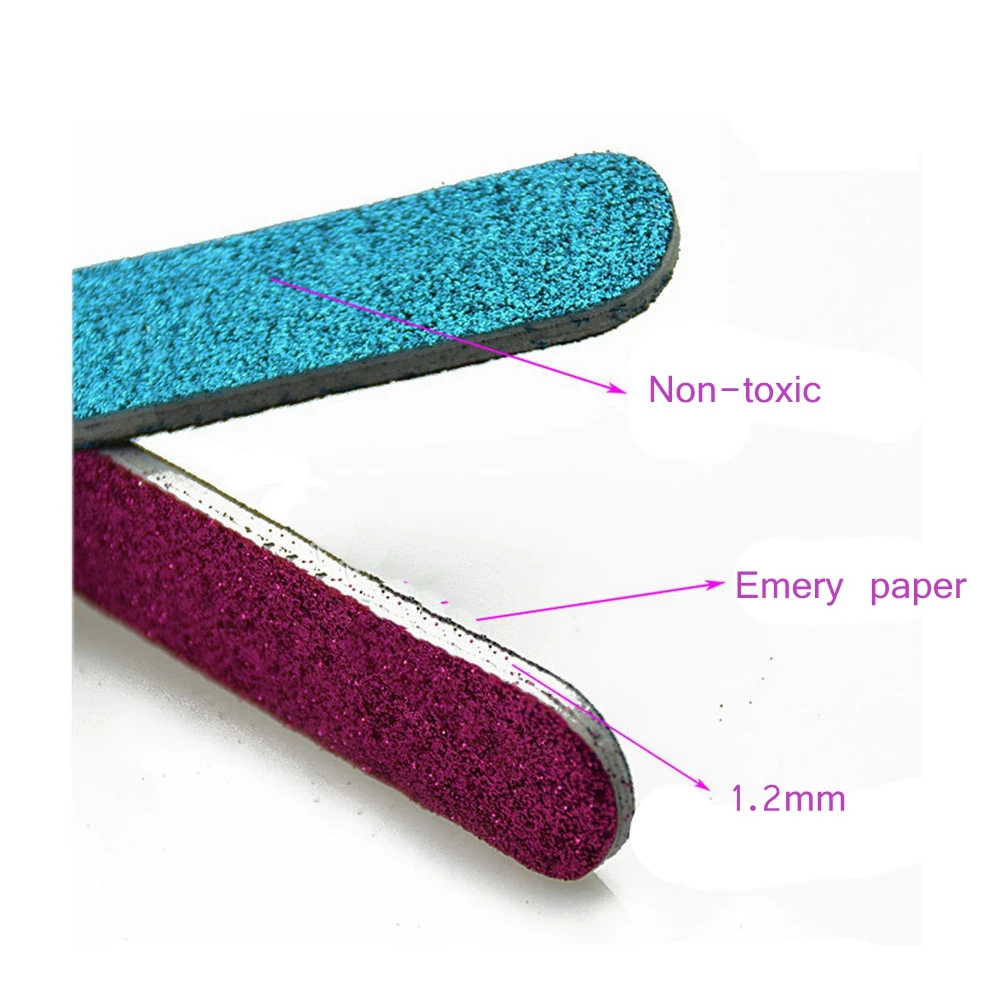 Разные цвета 1/3, 6 штук в партии, блестящая пилка для ногтей пилочка для ногтей для личного маникюрная пилочка для ногтей доски наждака брусок для шлифовки ногтей инструменты