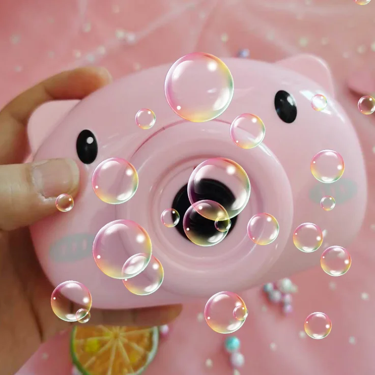 Electric Piggy Bubble Machine Toy Douyin Same Web Celebrity Girl Heart Children Cartoon Automatic Blowing Camera | Игрушки и хобби