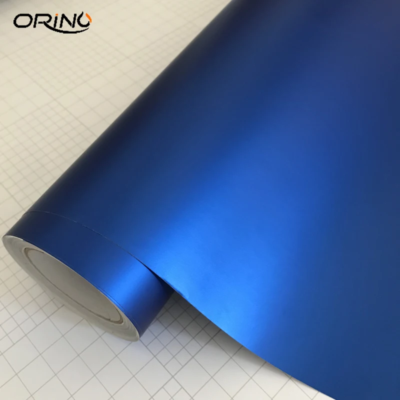 Blue Matte Metallic Vinyl Wrap Film-2
