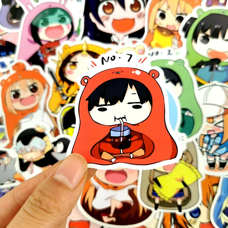 50 шт. японского аниме Himouto Умару-Чан граффити наклейки для детей Детский подарок DIY ноутбук дневник в стиле Скрапбукинг мультфильм наклейки
