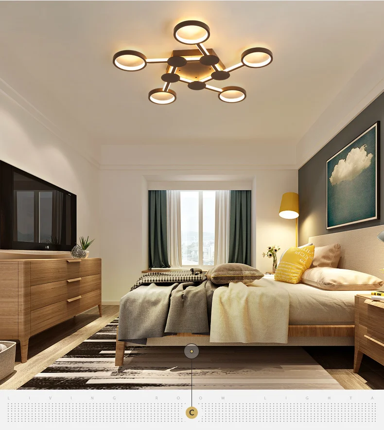 LOFAHS ceiling chandelier lamp modern led chandelier for living room bedroom kitchen dining room lighting lustre de techo