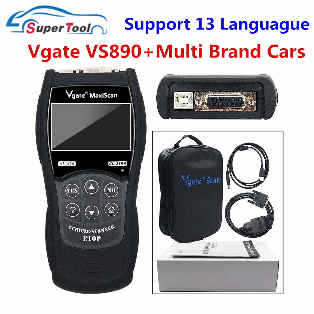 

OBD2 Vgate VS890 Car Code Scanner Vgate VS890 OBD 2 Auto Diagnostic Scanner VS 890 Canbus Multi brand Cars VS890 Diagnostic Tool