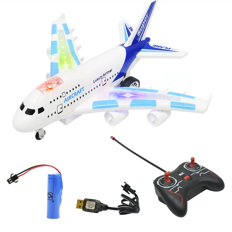 Avión De Juguete Con Luces LED, Sonidos Y Ruedas Móviles – Función Bump-and-Go – Regalo Para Niños De 3 Años En Adelante (Pilas AA No Incluidas)