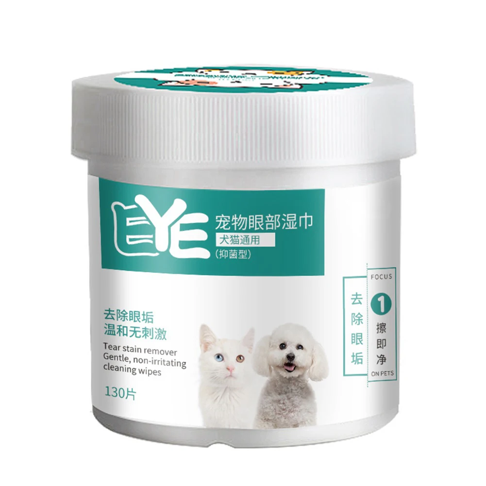 

130 PCS/A Lot Pets Dogs Cats Wipe Pet Eye Wet Wipes Dog Cat Tear Stain Remover Pet Eye Grooming Wipes Pet Grooming Supplies Pets