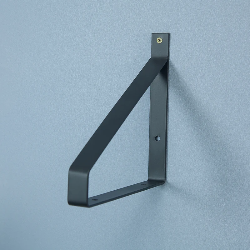 Prateleira de Parede Flutuante Placa de Camada Única Suporte de Ferro Forjado Suporte de Partição de Madeira de Metal 1pc