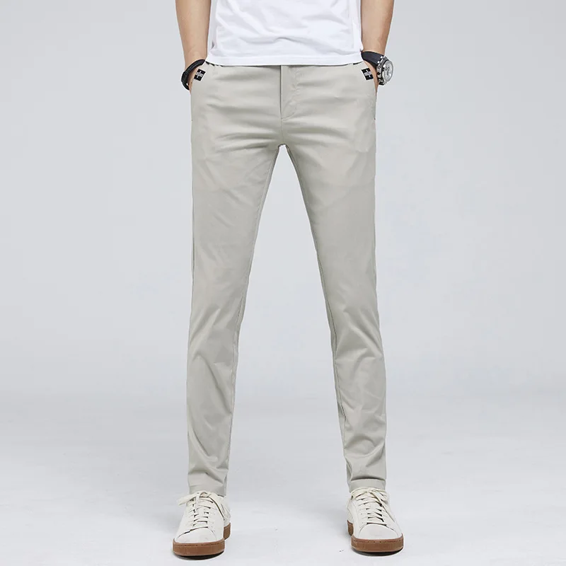 

Spring New Style Casual Pants Men's Slim Fit Youth Men's Trousers Versatile Straight-Cut Elasticity Men'S Wear Trend Trousers 10