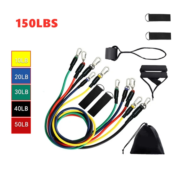 100 LBS Resistance Bands Set 150 LBS Sports Elastic Bands Rubber Bands for Fitness Expander Workout Gym Home Exercise 5
