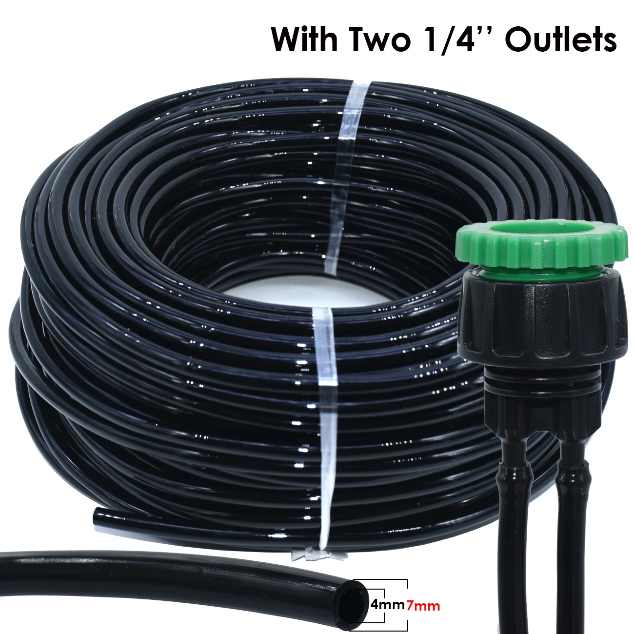 KESLA 5m-50m Garden Watering Hose 4/7mm PVC Pipe Micro Drip Irrigation Tubing Sprinkler w/ Tap Connector for Balcony Greenhouse