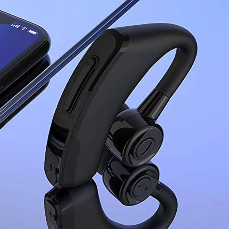 V11 Business Headset Bluetooth V5 0 Headset Stereo In Ear Earphone with Call Mic Earhook Headset