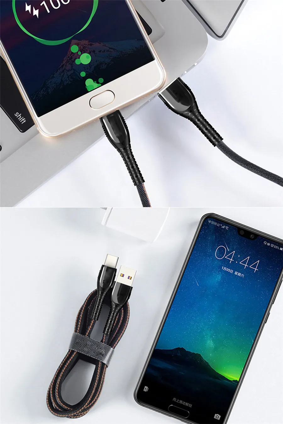 5А usb type C кабель для huawei mate 20 P30 P20 Pro Lite мобильный телефон USB C Быстрая зарядка зарядное устройство Шнур USB-C type-C кабель зарядного устройства