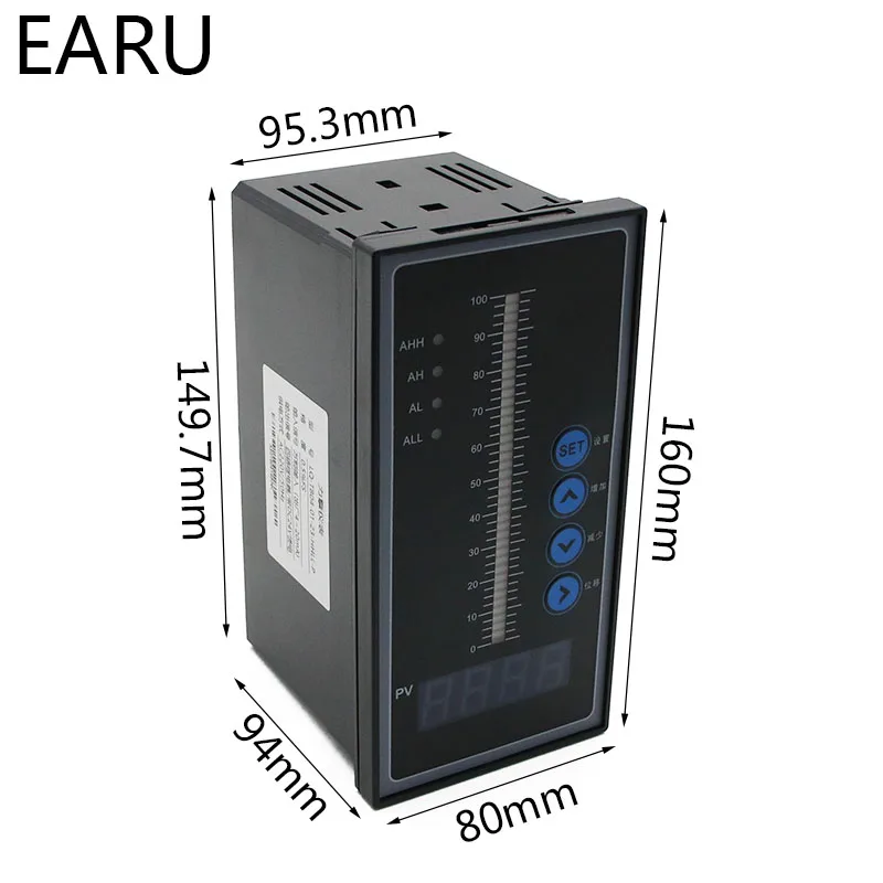 Sensor Meter Controller Temperature Pressure Water Level Control J K PT100 4-20mA 0-5V 0-10V universal Input 2 Way Relay Output