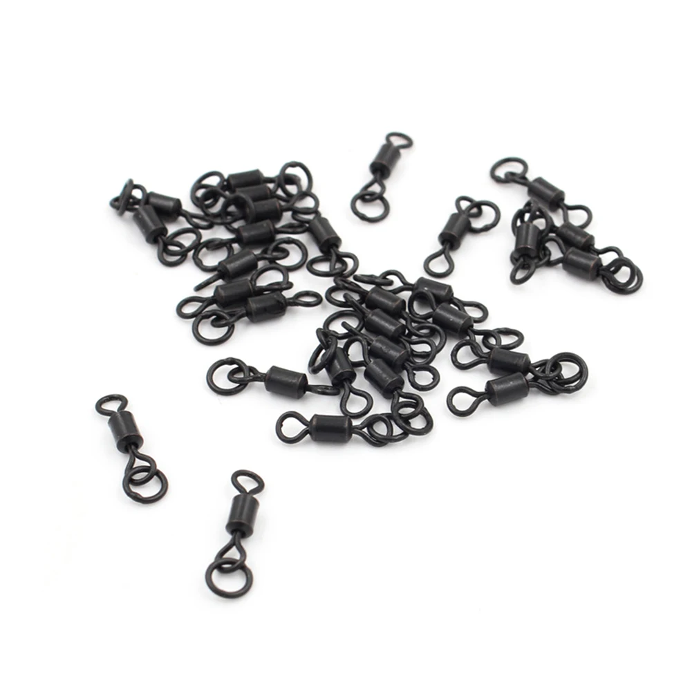 20pcs 50pcs Fishing Swivels For Carp Flexible Ring Corrosion Resistant Micro Hook Steel Lightweight High Tensile Quick Connect