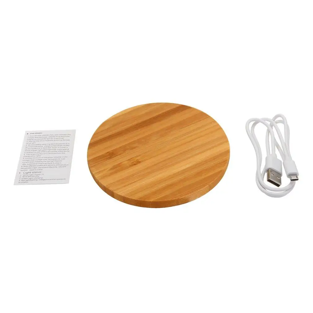 

Wireless Qi Charger Bamboo Wood Mat Pad For iPhone8/8 Plus/X for S7 S8 Y