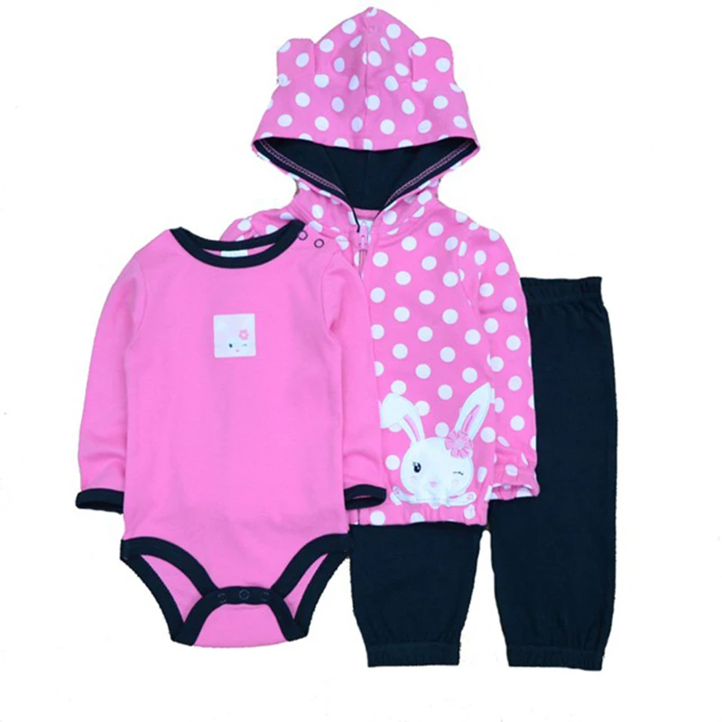 Baby Boy Clothes Clothing Sets Roupa de bebe Coat Bodysuit Pants Cotton Long Sleeve Newborn Girl | Детская одежда и обувь