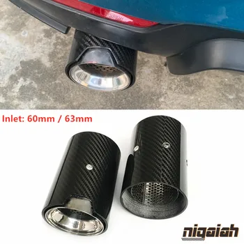 

Inlet 60/63mm Exhaust Tips for B/M/W M Performance Universal Car Styling 3 4 Series F30 F80 F32 F82 Car Muffler Pipe Decoration