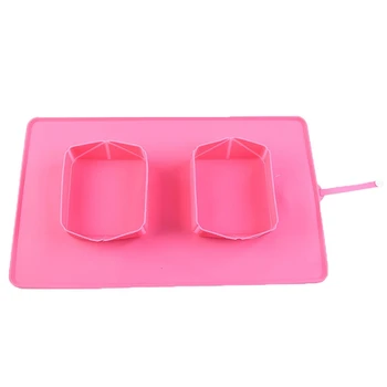 

Big deal Pet Feeder Outdoor Travel Dogs Cats Collapsible Silicone Bowl Portable Travel Double Bowl Folding Feeding Bowl Water Di