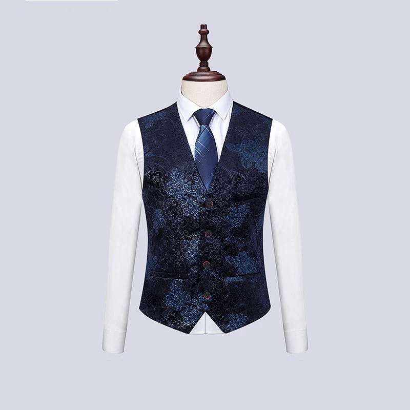 MOOWNUC мужской костюм свадебные костюмы Slim Fit мужские деловые случайные костюмы Высокое качество модное платье с рисунком большие размеры S-6XL